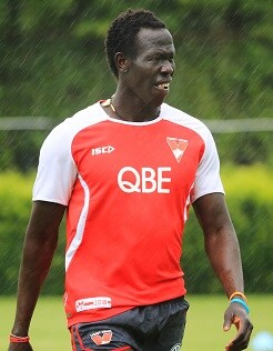 AFL 2017 Training - Sydney 041217 Aliir Aliir has been backed by his coach to take the next step and recapture his 2016 form. - Lewis Melican,Aliir Aliir